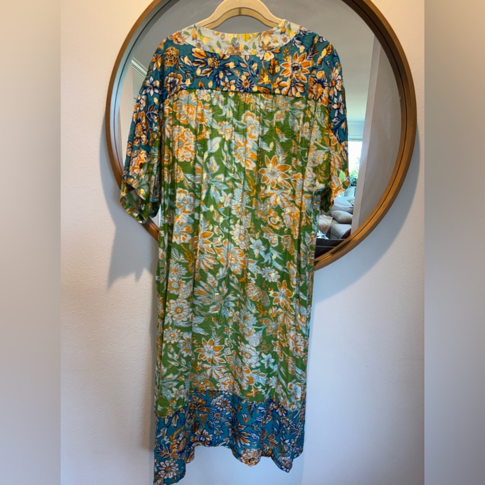 Gorgeous Anthro kimono style full length duster. One size fits all. - Picture 2 of 9